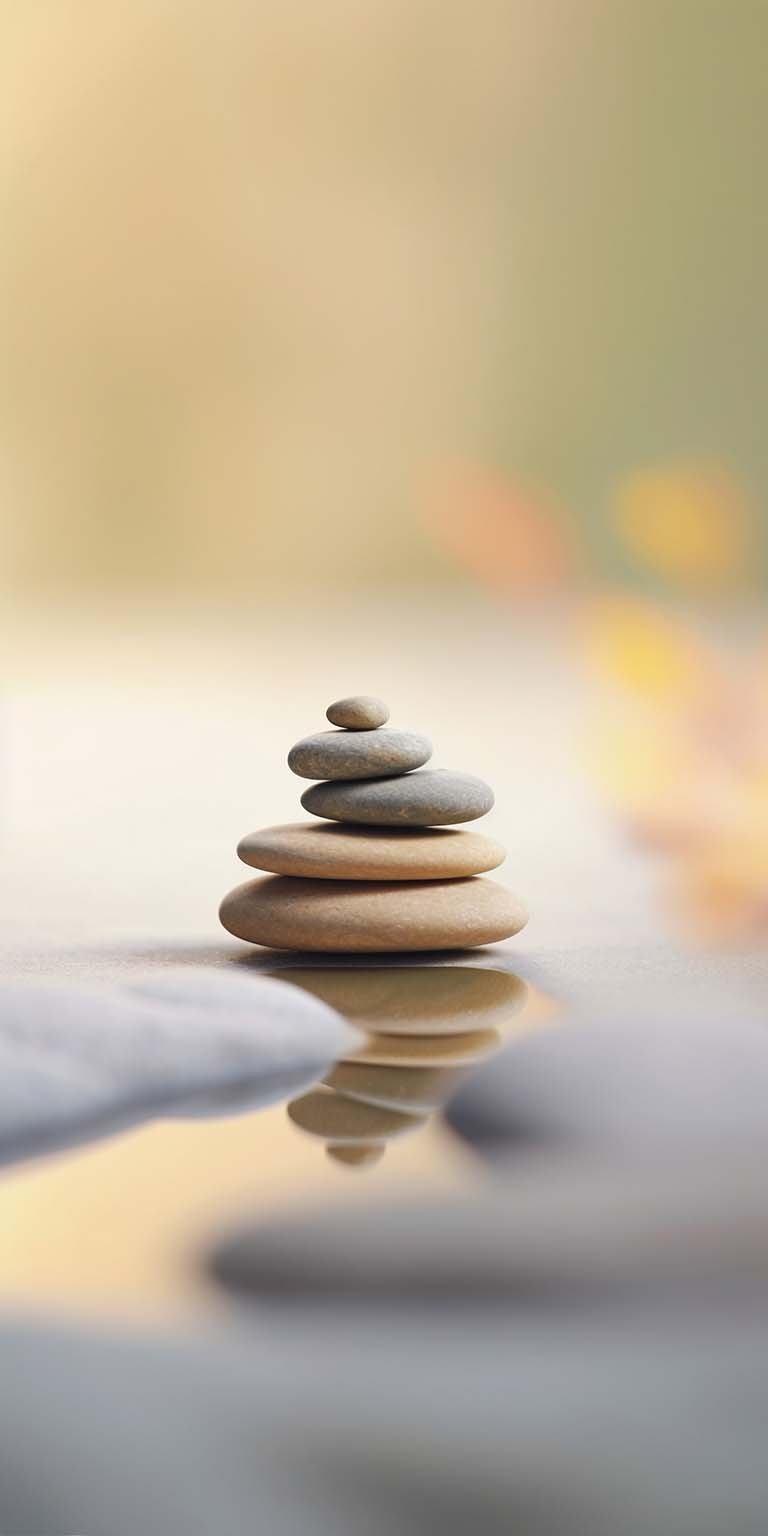 stacked stones representing calm and balance